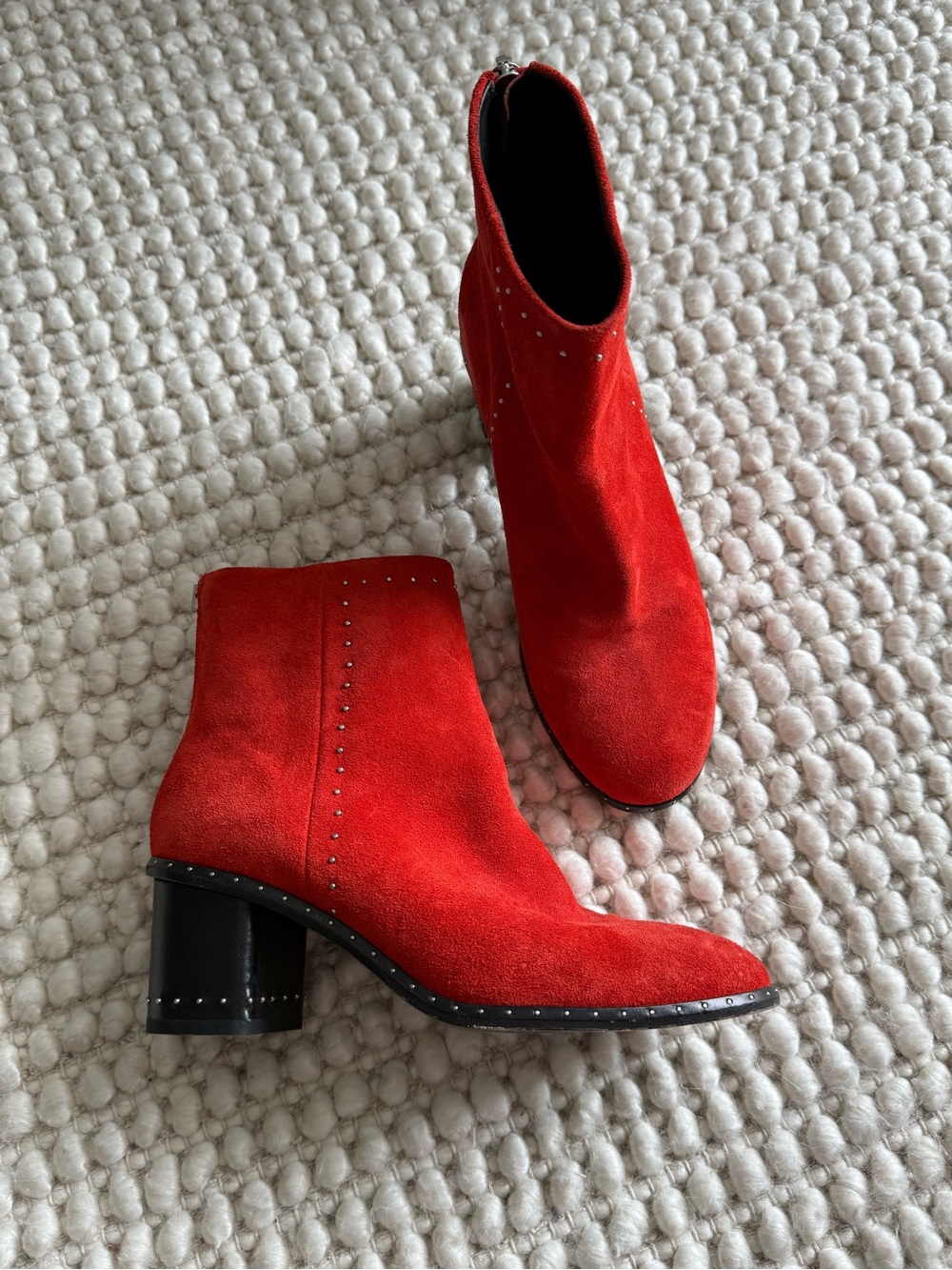 RAG&BONE red suede ankle boots